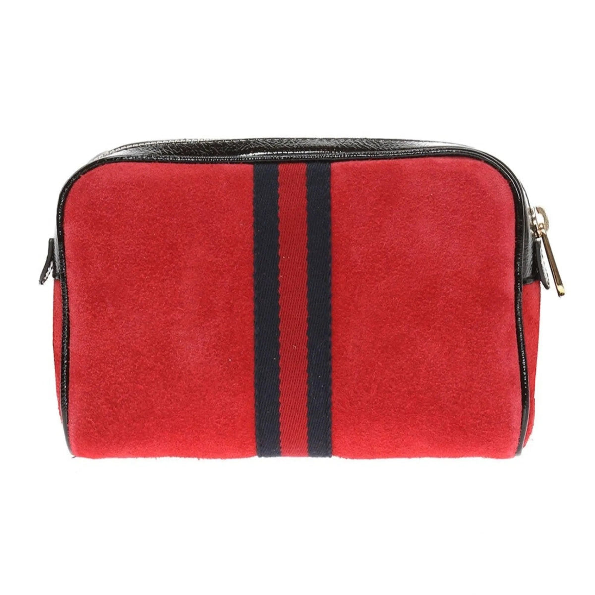 Gucci Ophidia Red Suede Patent Web Mini Shoulder Bag - Handbags - Clayton's Online Store