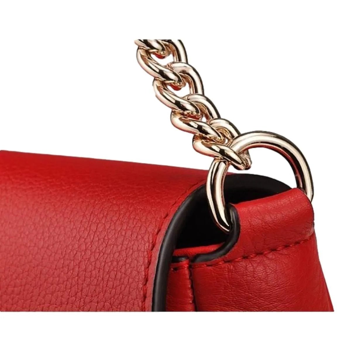 Gucci Soho Disco Red Leather GG Tassel Chain Crossbody Bag - Handbags - Clayton's Online Store