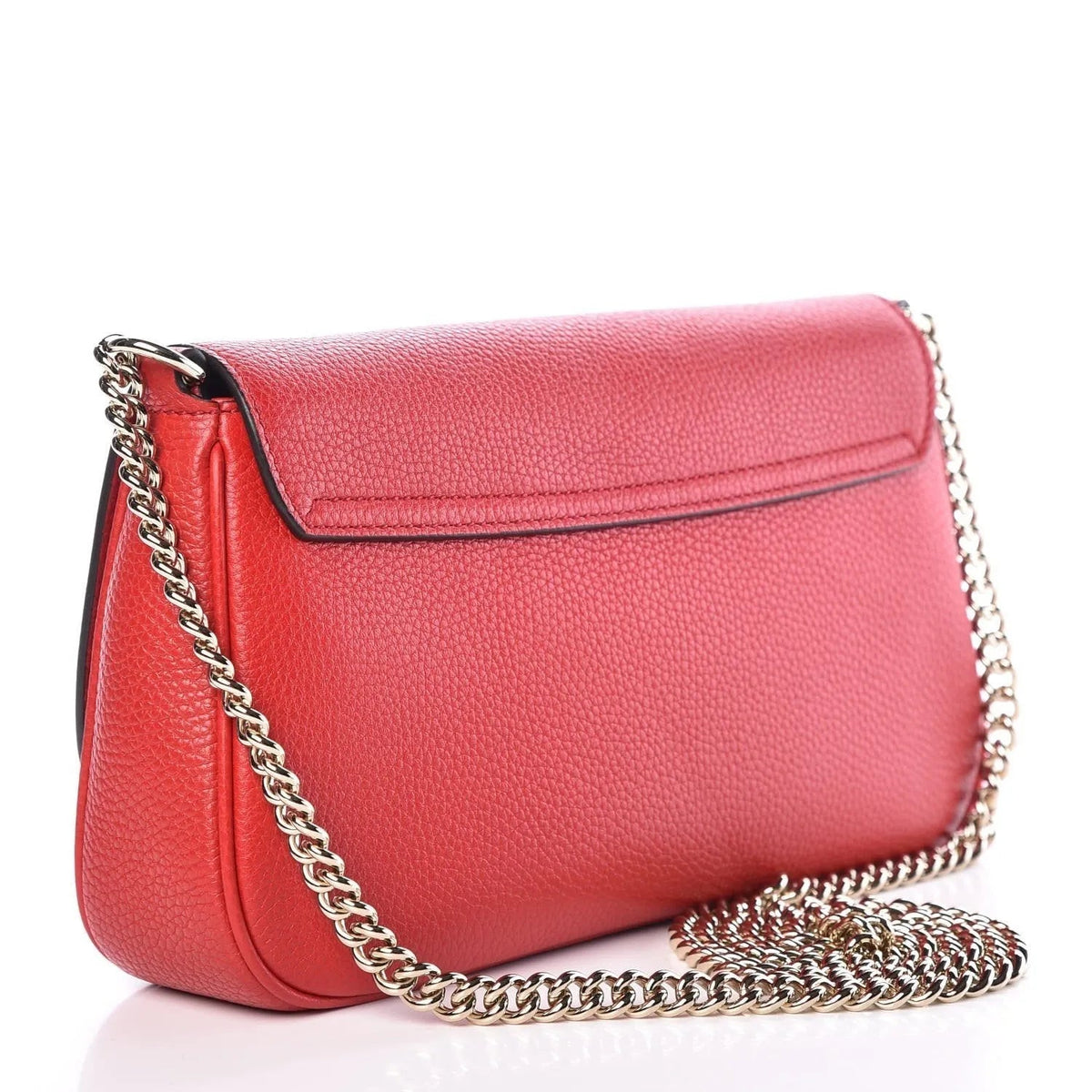 Gucci Soho Disco Red Leather GG Tassel Chain Crossbody Bag - Handbags - Clayton's Online Store