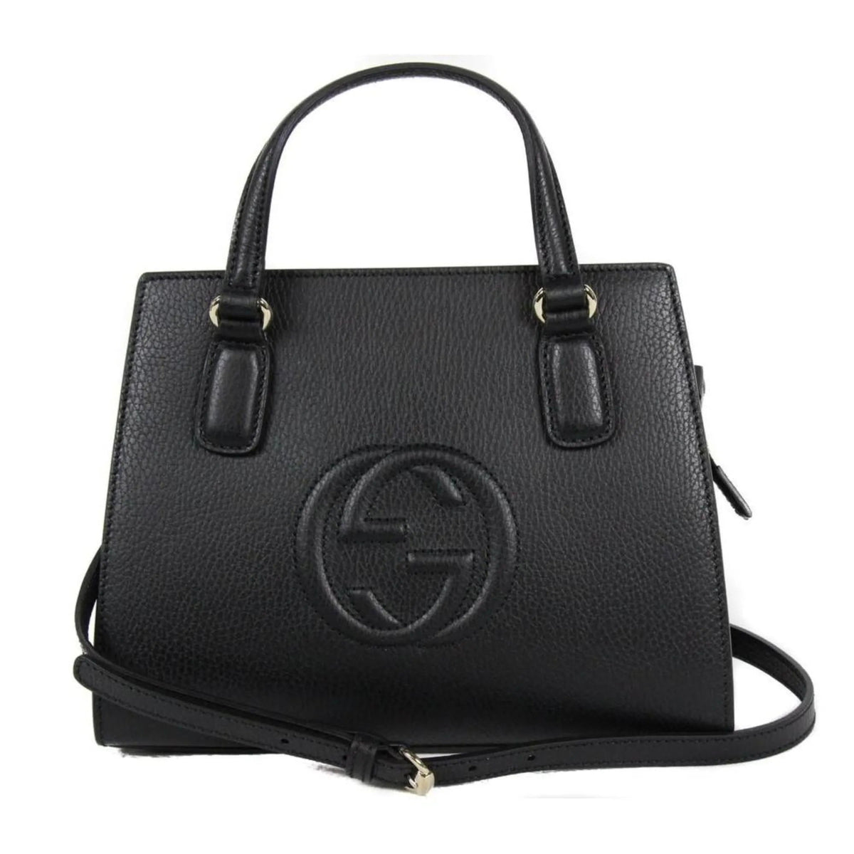 Gucci Soho Leather Tote Crossbody Bag Black - Handbags - Clayton's Online Store