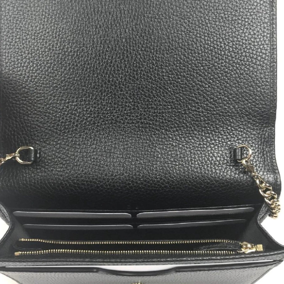 Gucci Soho Wallet on Chain Black Leather Cross Body Clutch Bag - Handbags - Clayton's Online Store