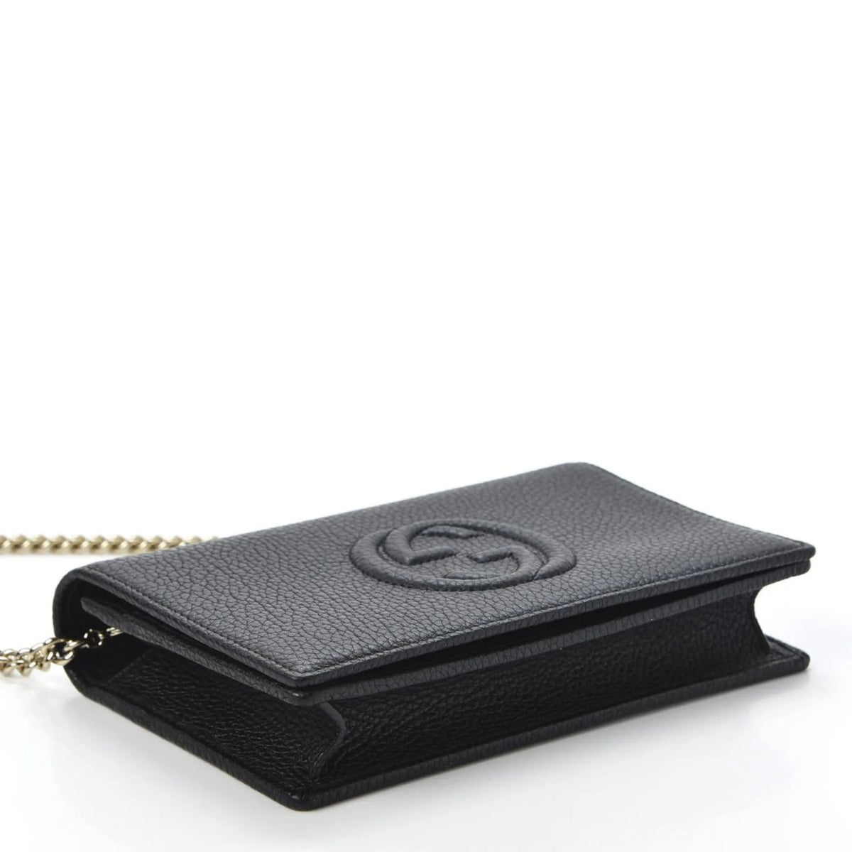 Gucci Soho Wallet on Chain Black Leather Cross Body Clutch Bag - Handbags - Clayton's Online Store