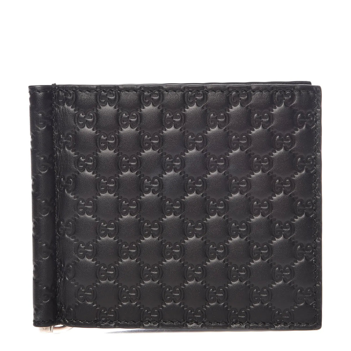 Gucci Unisex Microguccissima GG Black Money Clip Wallet