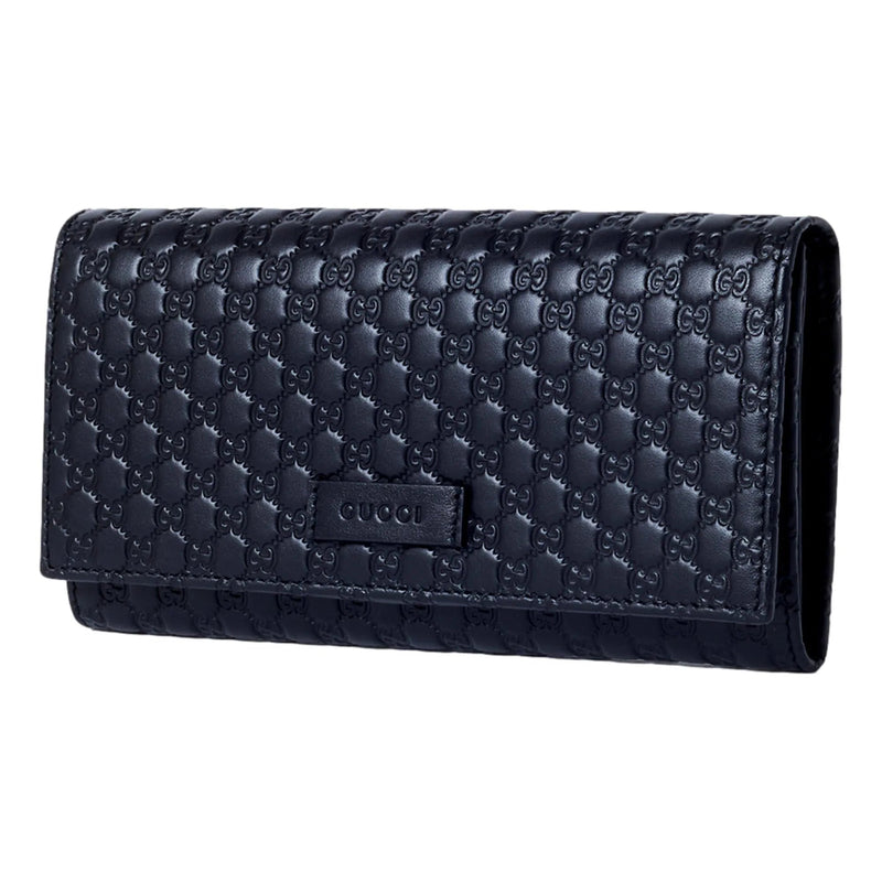 Gucci Women's Black Microguccissima Continental Flap Wallet - Wallets - Clayton's Online Store