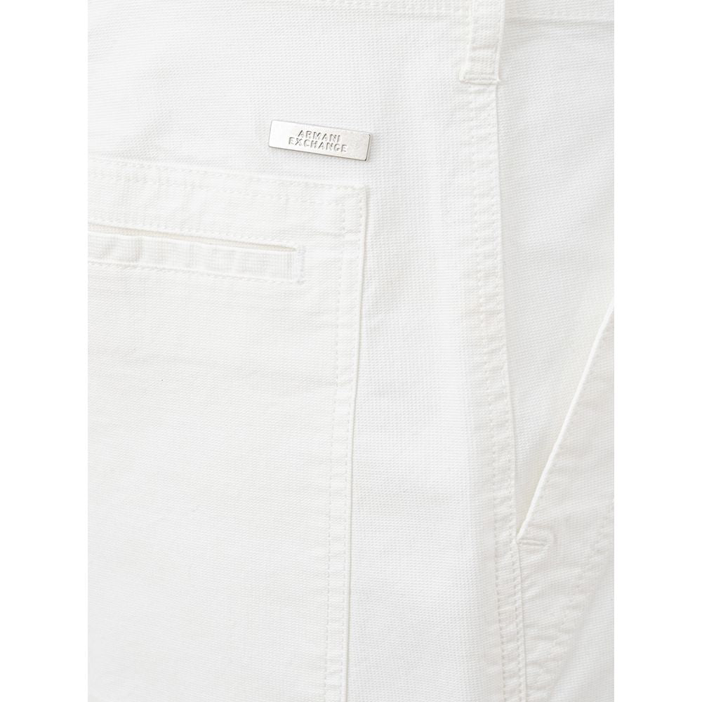 Armani Exchange Elegant White Cotton Shorts for Men
