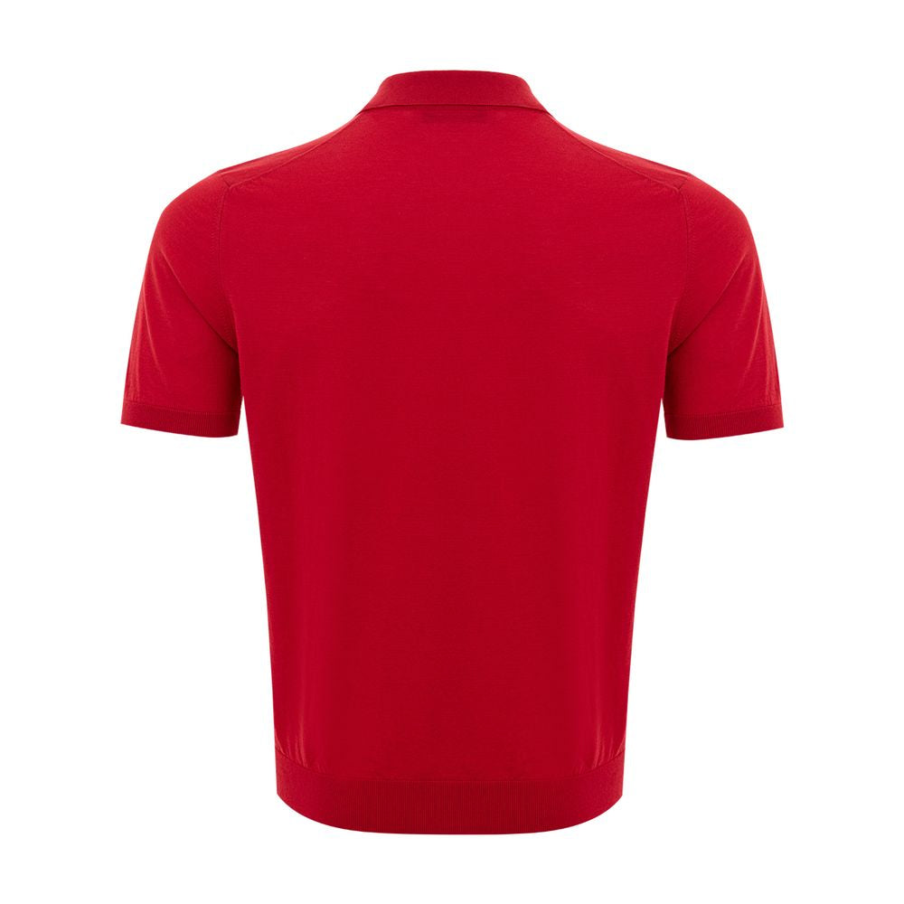 Gran Sasso Elegant Italian Cotton Polo Shirt in Vibrant Red