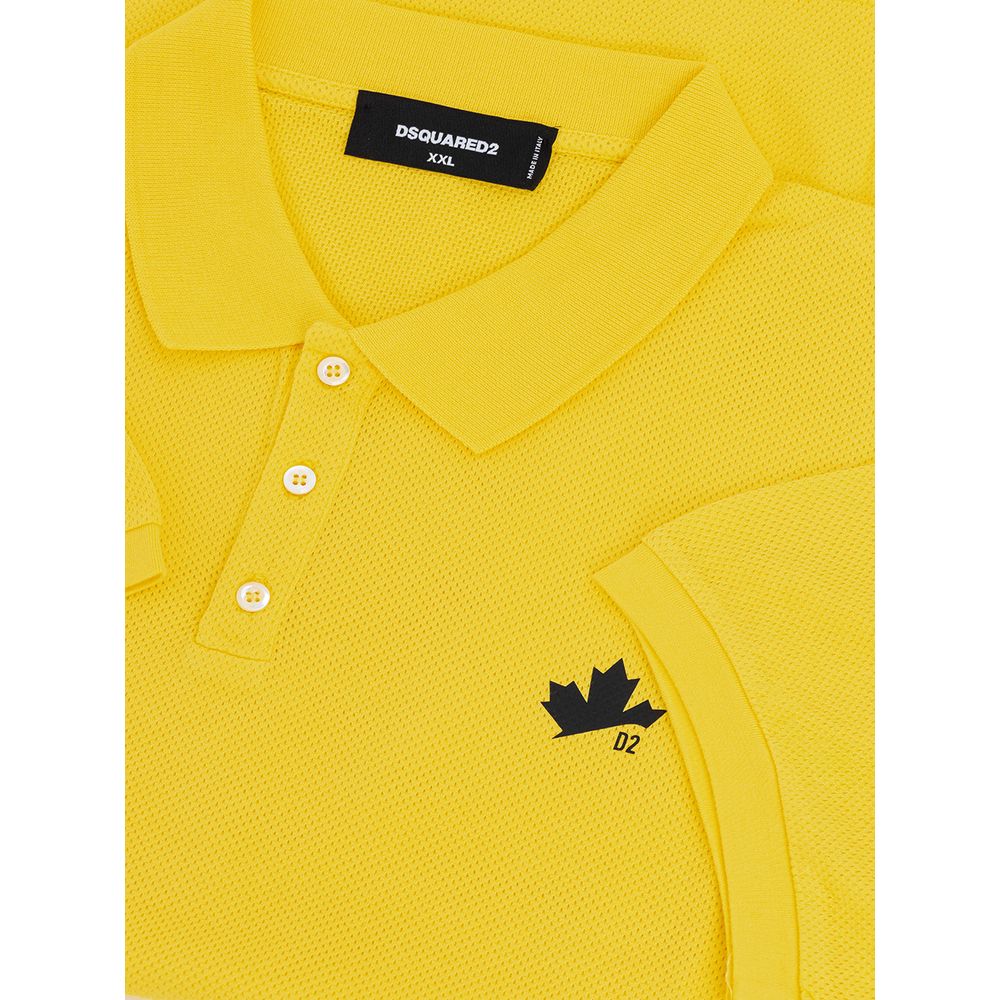 Dsquared² Radiant Yellow Cotton Polo For Men