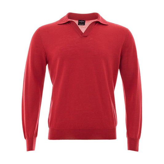 Gran Sasso Elegant Fuchsia Wool Polo Shirt for Men