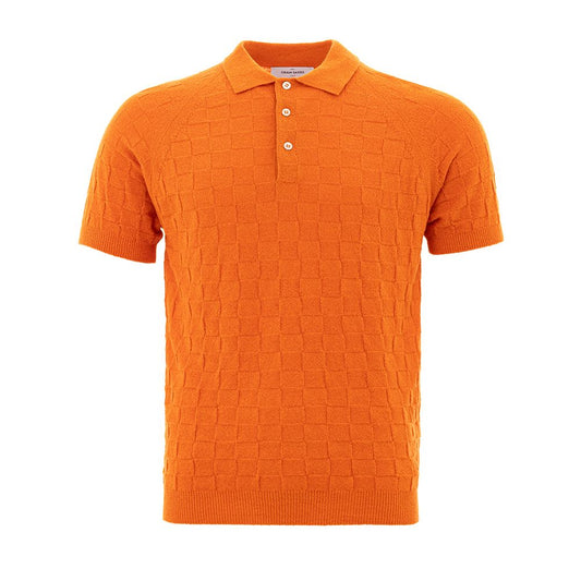 Gran Sasso Chic Orange Cotton Polo for the Modern Gentleman