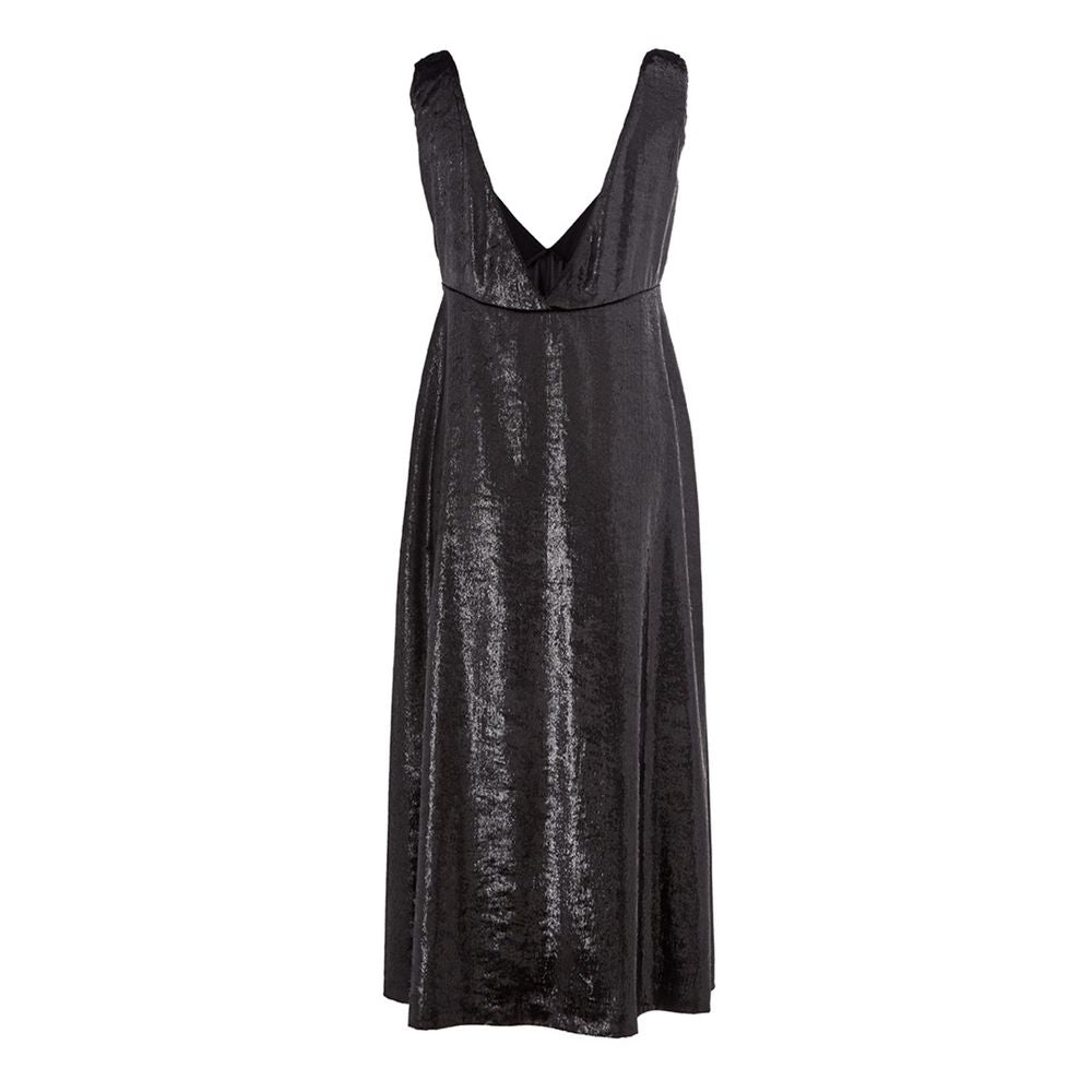 Lardini Elegant Polyester Black Dress