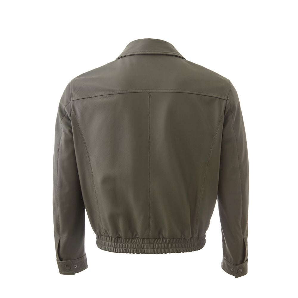 Lardini Green Leather Jacket