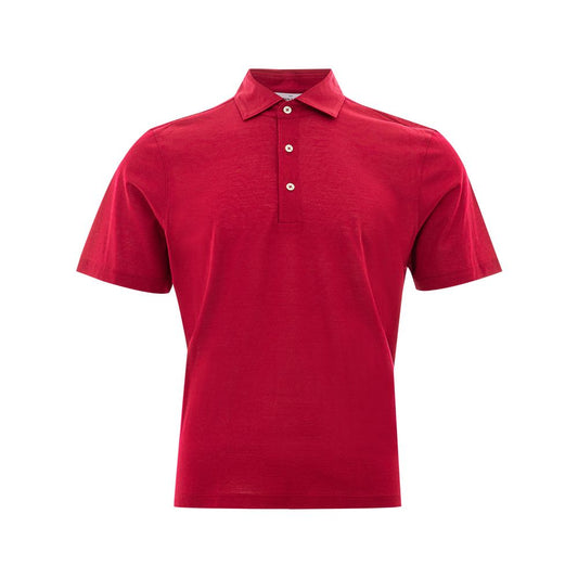 Gran Sasso Elegant Red Cotton Polo Shirt for Men