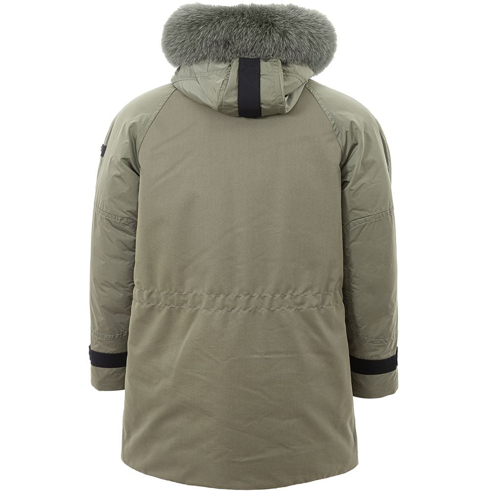 Peuterey Chic Green Polyamide Jacket for Stylish Men