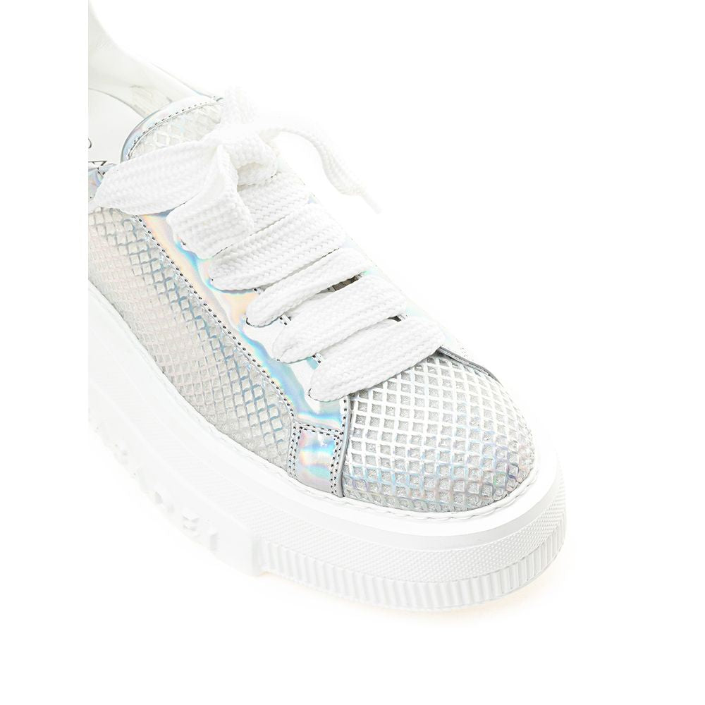 Casadei Eco-Leather Chic Silver Sneakers for Women
