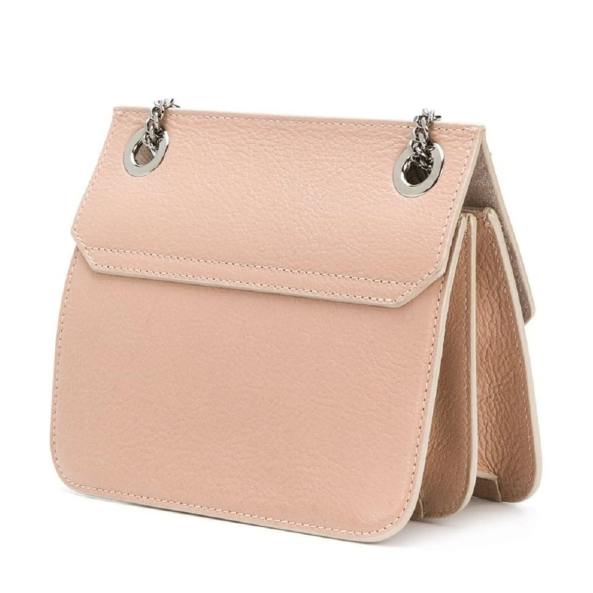 Jimmy Choo Mini Rebel Pink Crossbody Bag Silver Chain Strap Cross Body Bag