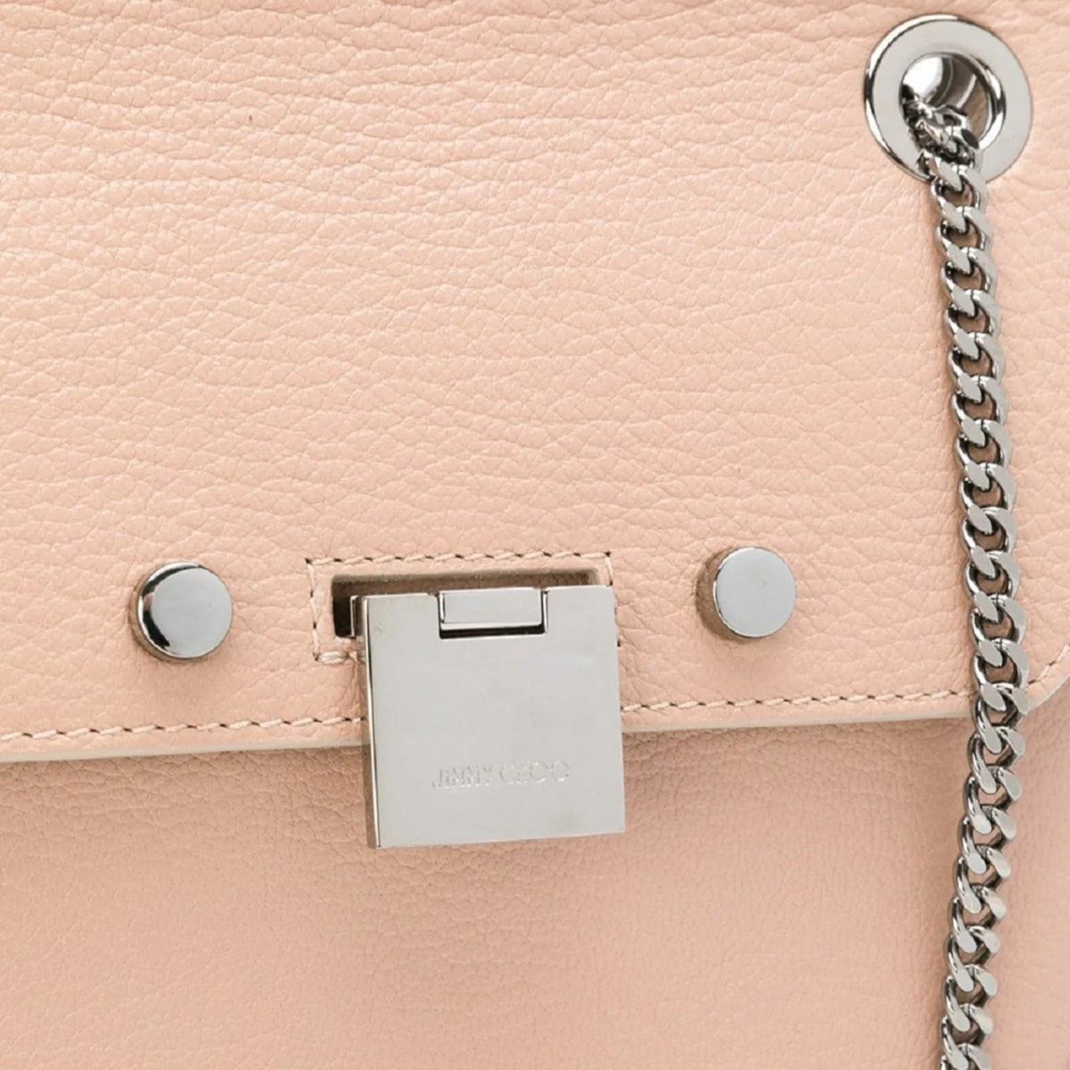 Jimmy Choo Mini Rebel Pink Crossbody Bag Silver Chain Strap Cross Body Bag - Handbags - Clayton's Online Store