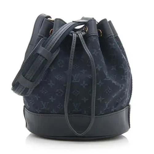 Louis Vuitton Mini Lin Noelie Blue Monogram Bucket Handbag - Handbags - Clayton's Online Store