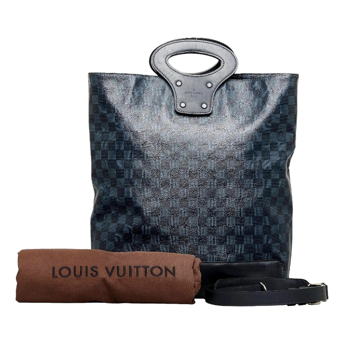 Louis Vuitton North South Tote Handbag Damier Cobalt Black and Navy - Handbags - Clayton's Online Store