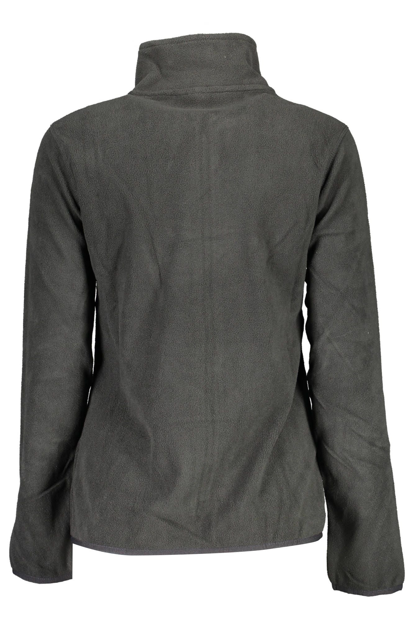 Norway 1963 Chic Black Zip Sweatshirt with Logo Detail