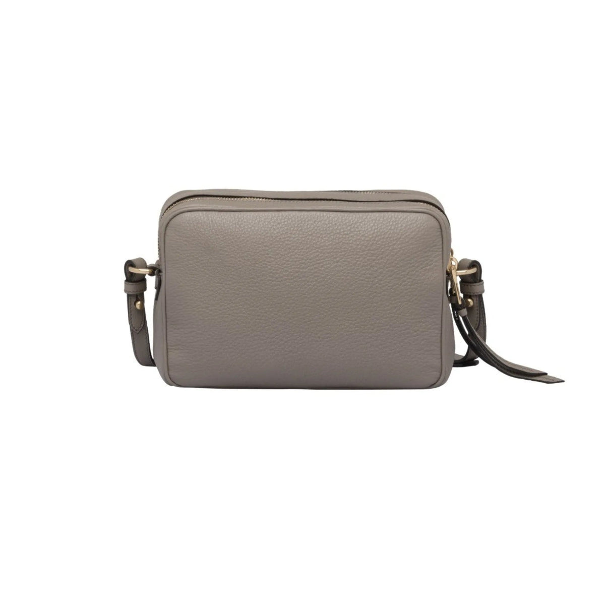 Prada Argilla Grey Vitello Phenix Leather Double Zip Cross Body Bag - Handbags - Clayton's Online Store