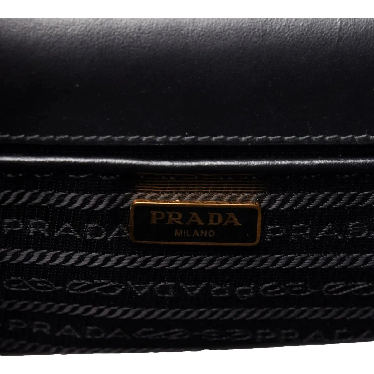 Prada Bianco White Black Saffiano Leather Chain Crossbody Bag - Handbags - Clayton's Online Store