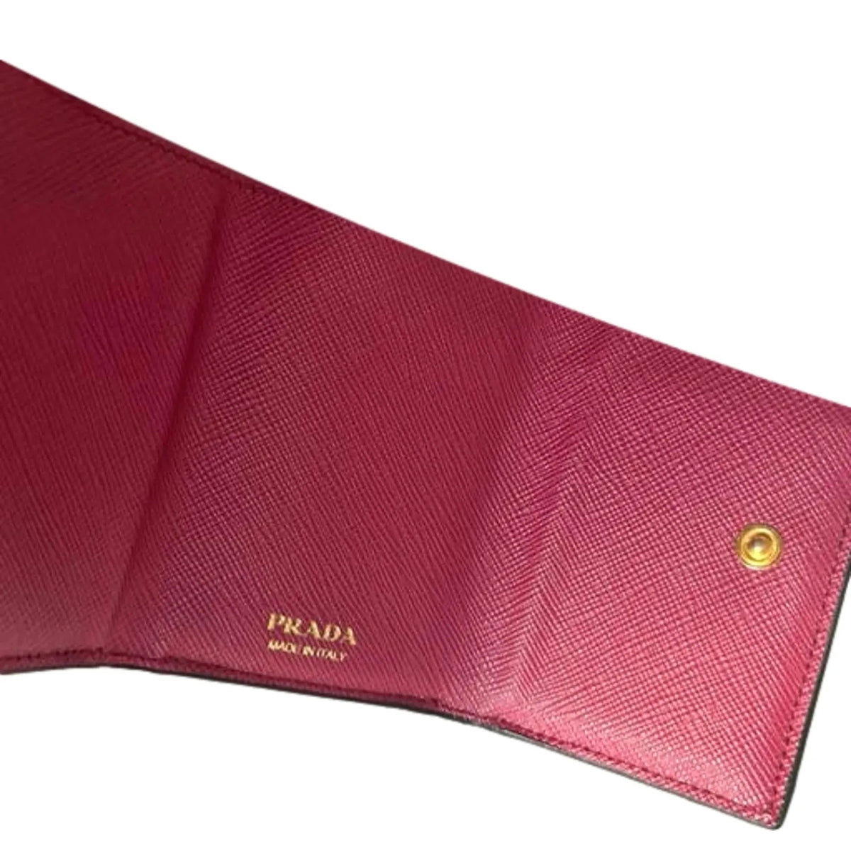 Prada Black and Pink Tri - fold Saffiano Wallet - Wallets - Clayton's Online Store