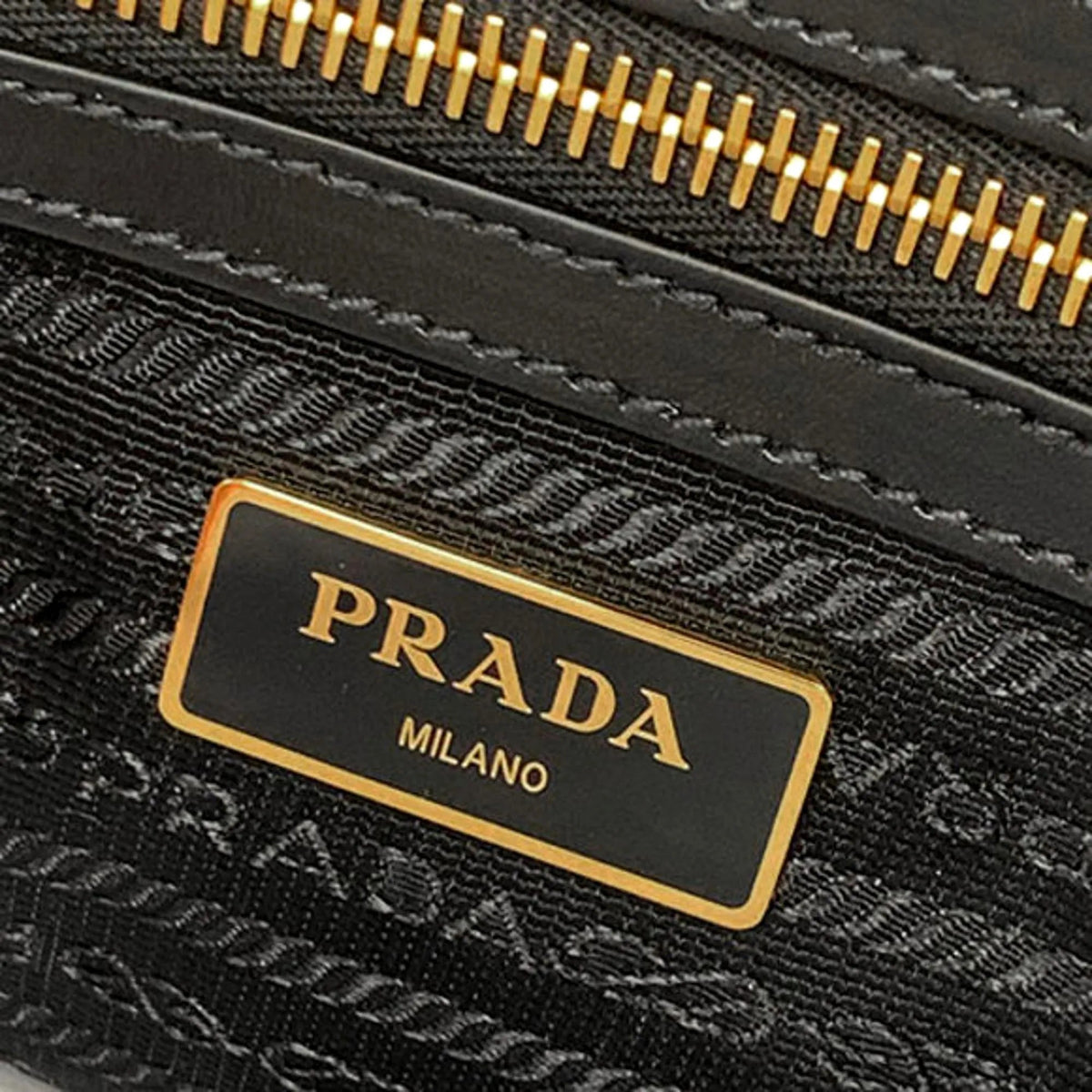 Prada Black Canvas Jacquard Logo Leather Trim Small Satchel - Handbags - Clayton's Online Store