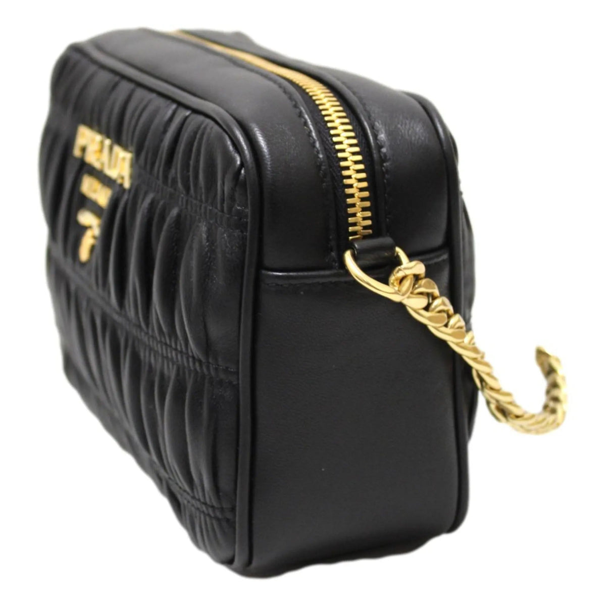 Prada Black Gaufre Leather Small Crossbody Bag - Handbags - Clayton's Online Store