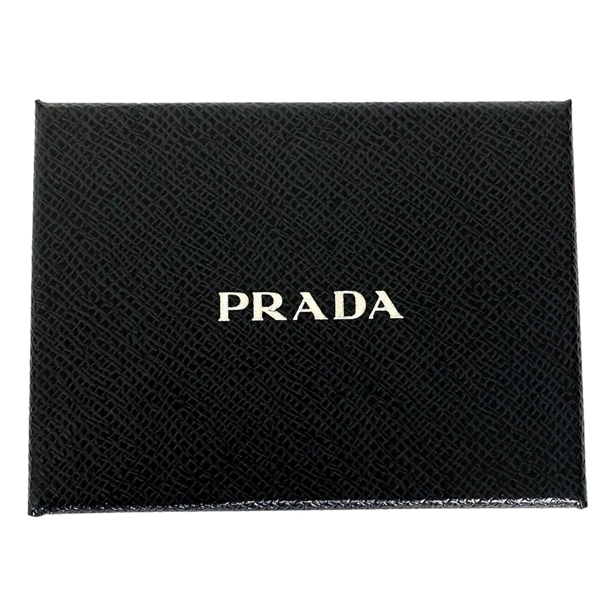 Prada Black Vitello Micro Grain Leather Bifold Wallet