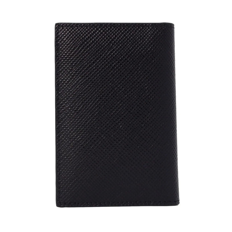 Prada Black Saffiano Leather Vertical Logo Card Holder - Wallets - Clayton's Online Store