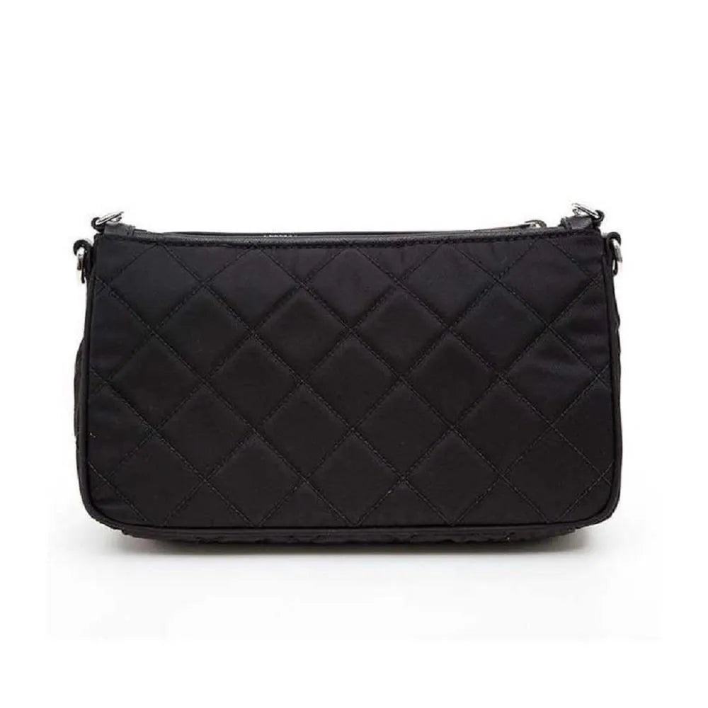 Prada Black Tessuto Nylon Quilted Chain Crossbody Bag - Handbags - Clayton's Online Store