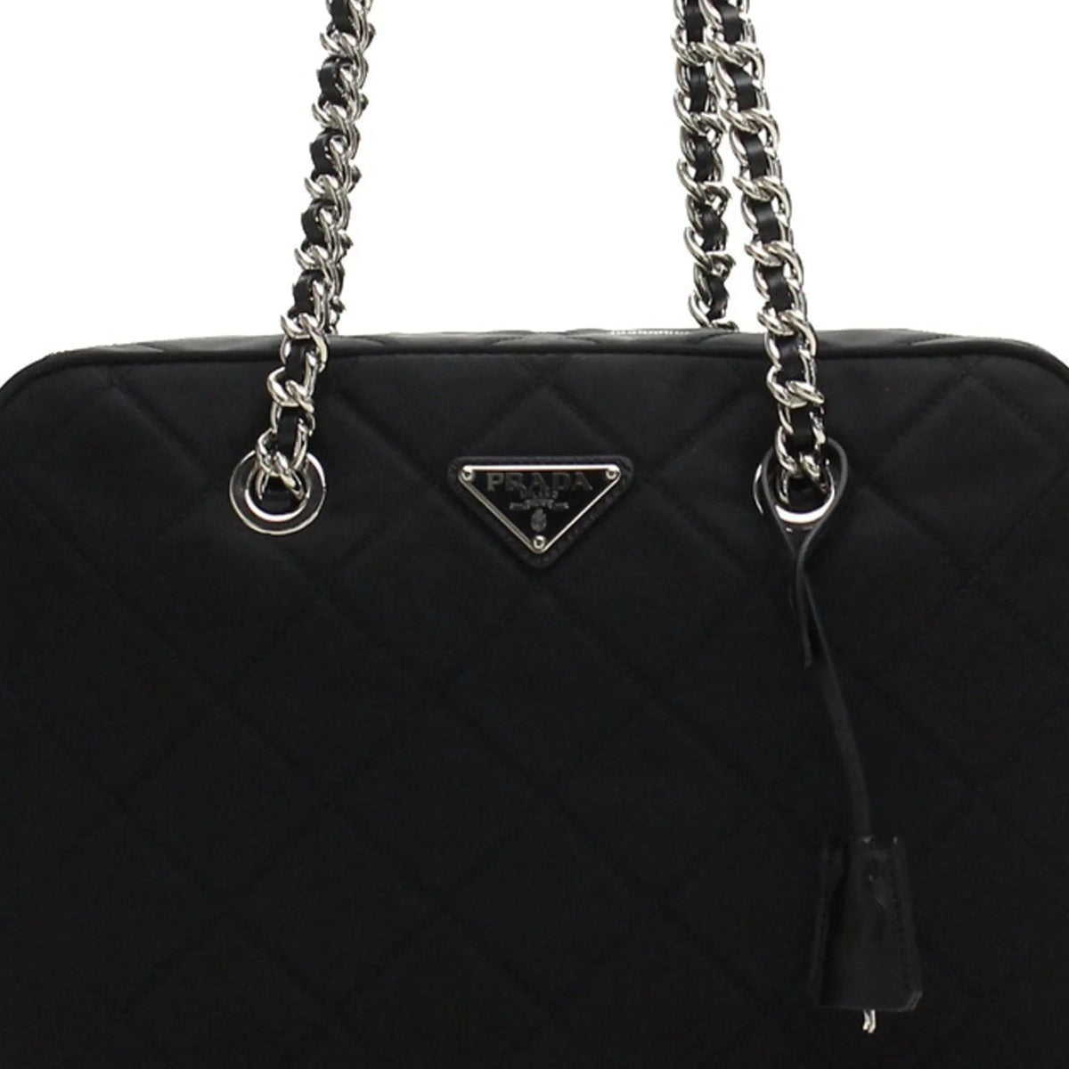 Prada Black Tessuto Nylon Quilted Shoulder Handbag - Handbags - Clayton's Online Store