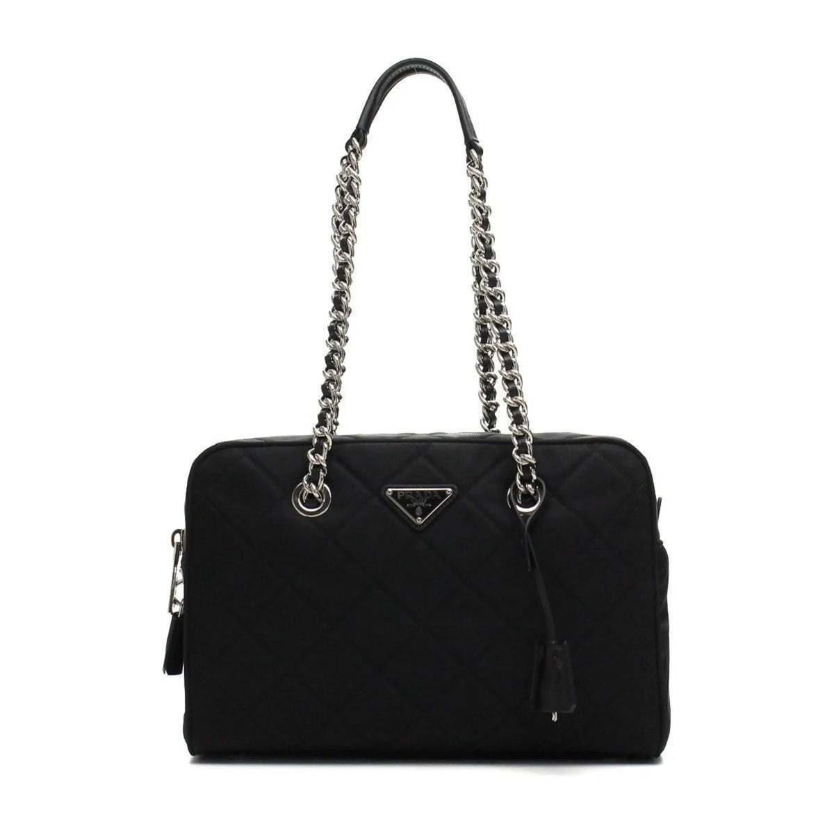 Prada Black Tessuto Nylon Quilted Shoulder Handbag - Handbags - Clayton's Online Store