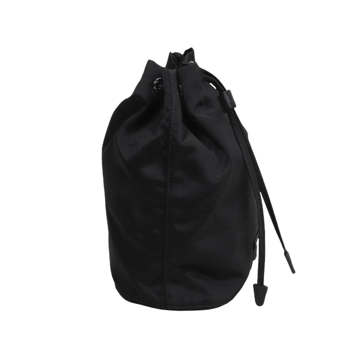 Prada Black Tessuto Nylon Triangle Logo Drawstring Bucket Bag - Handbags - Clayton's Online Store