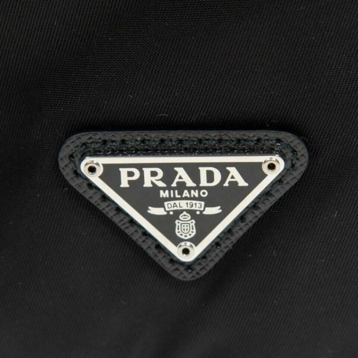 Prada Black Tessuto Nylon Triangle Logo Drawstring Bucket Bag - Handbags - Clayton's Online Store