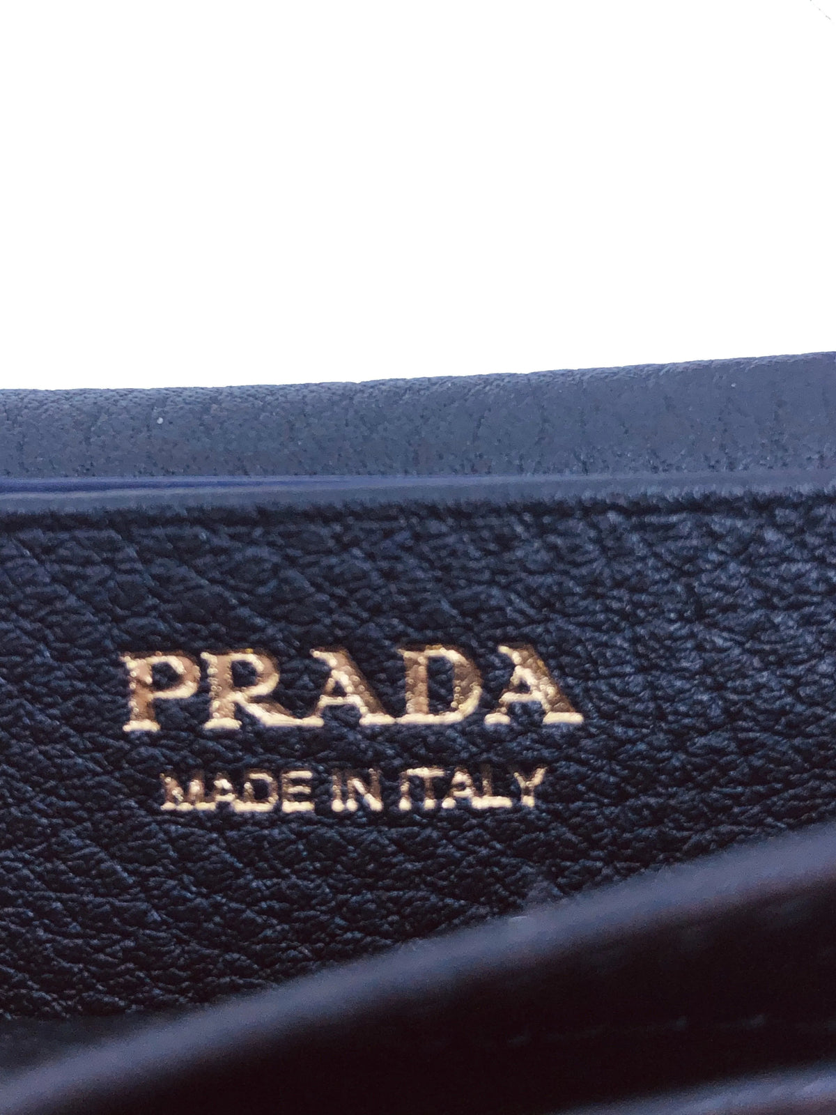 Prada Black Vitello Grain Soft Calf Leather Credit Card Case Wallet - Wallets - Clayton's Online Store