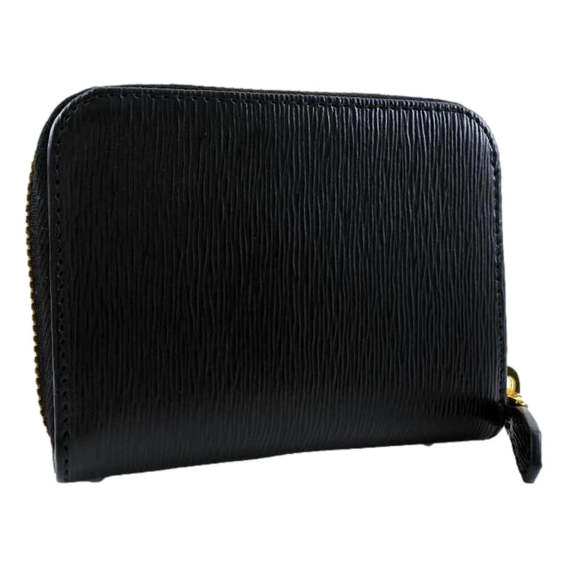 Prada Black Vitello Leather Gold Zip Coin Purse Wallet - Wallets - Clayton's Online Store