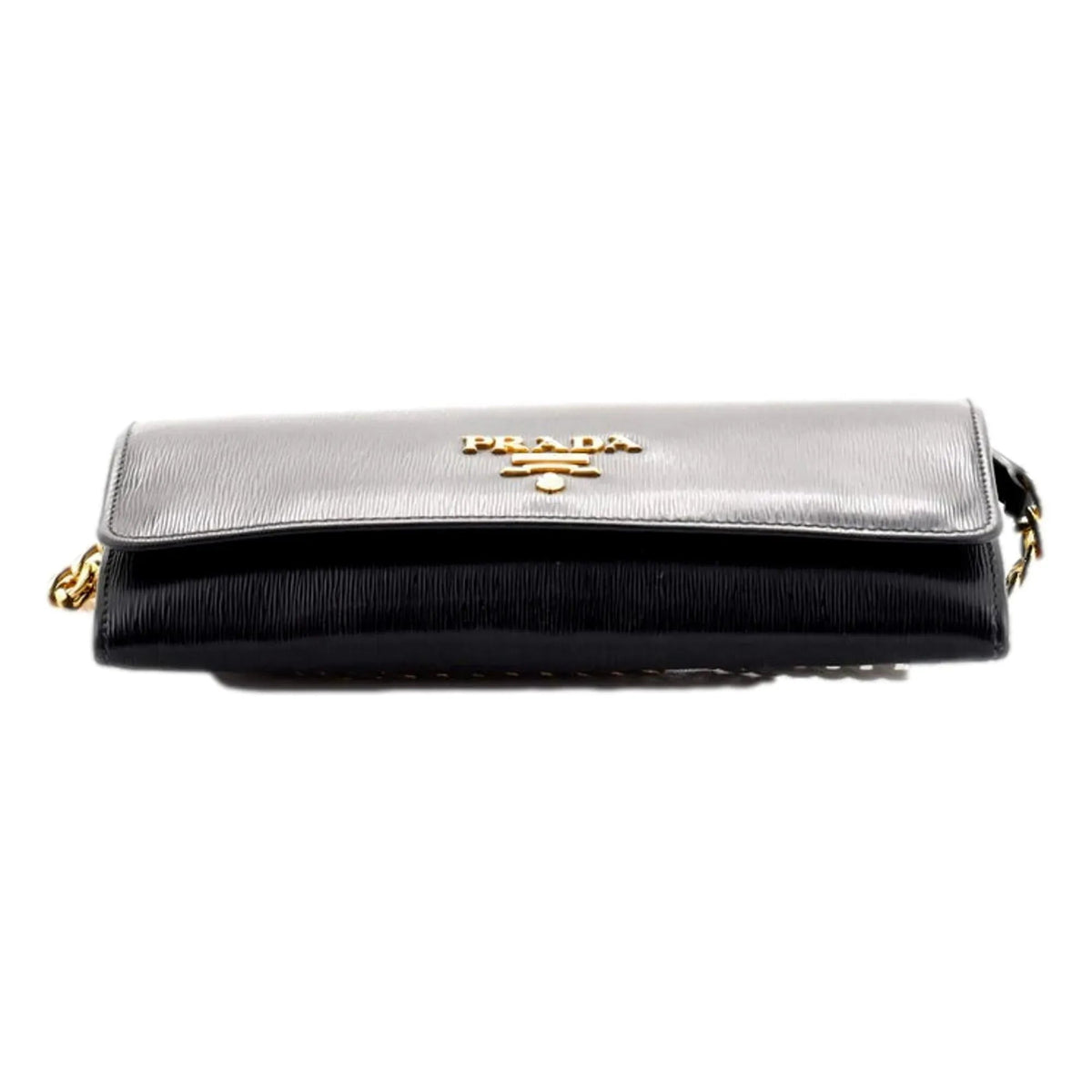 Prada Black Vitello Move Leather Chain Crossbody Wallet Clutch - Handbags - Clayton's Online Store