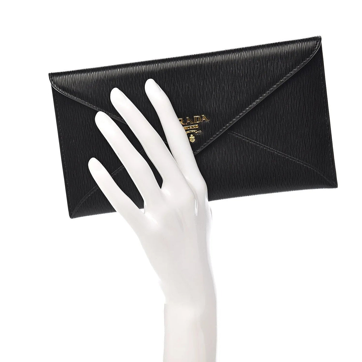 Prada Black Vitello Move Leather Long Envelope Wallet - Wallets - Clayton's Online Store