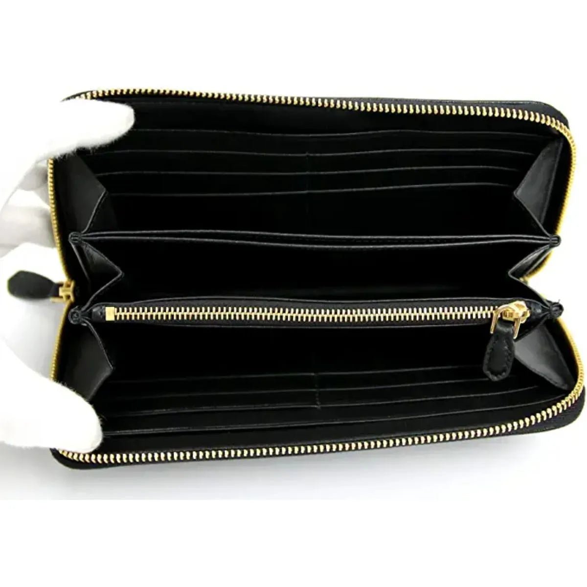 Prada Black Vitello Move Leather Zip Around Wallet - Wallets - Clayton's Online Store