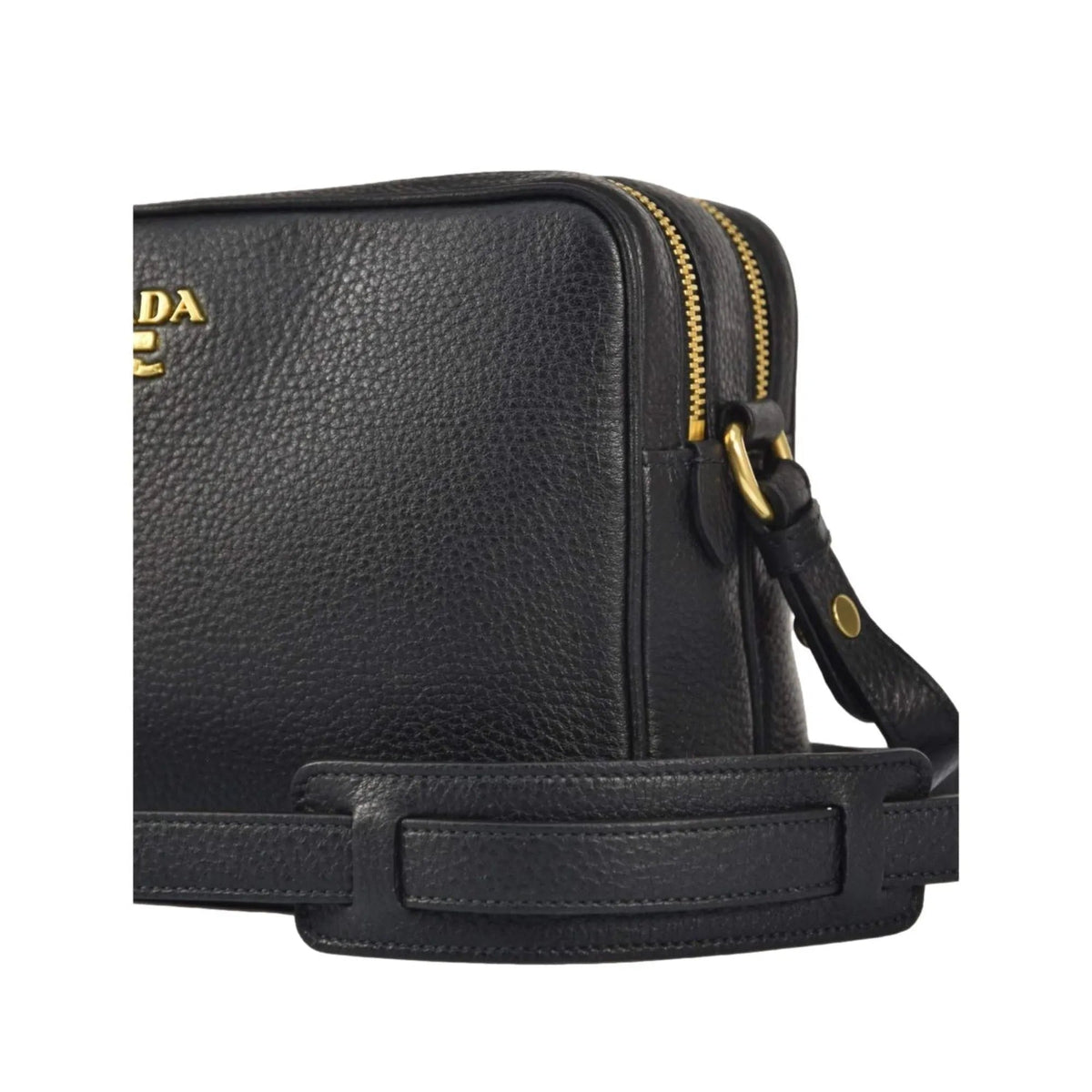 Prada Black Vitello Phenix Leather Double Zip Cross Body Bag - Handbags - Clayton's Online Store