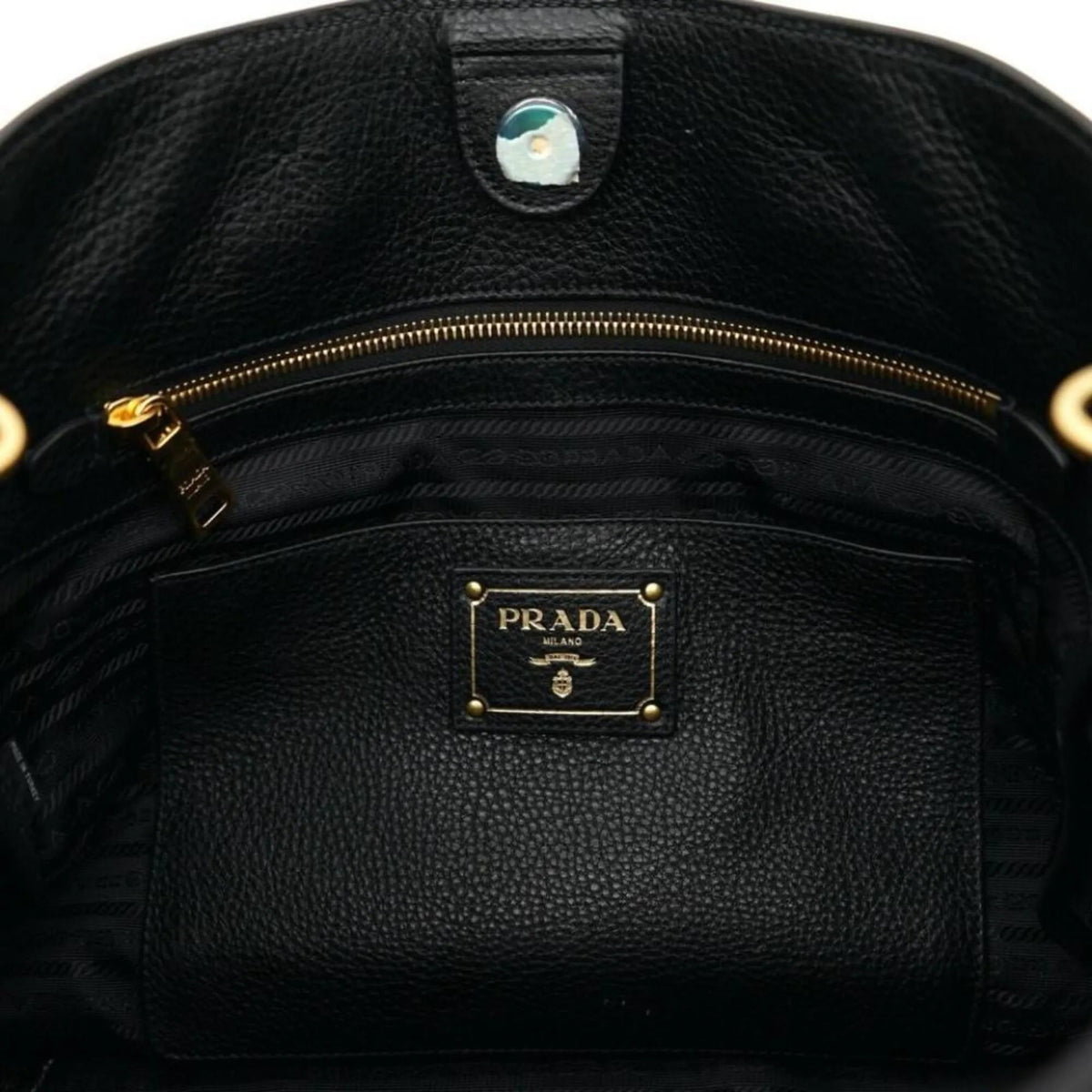 Prada Black Vitello Phenix Leather Shopping Tote Bag - Handbags - Clayton's Online Store