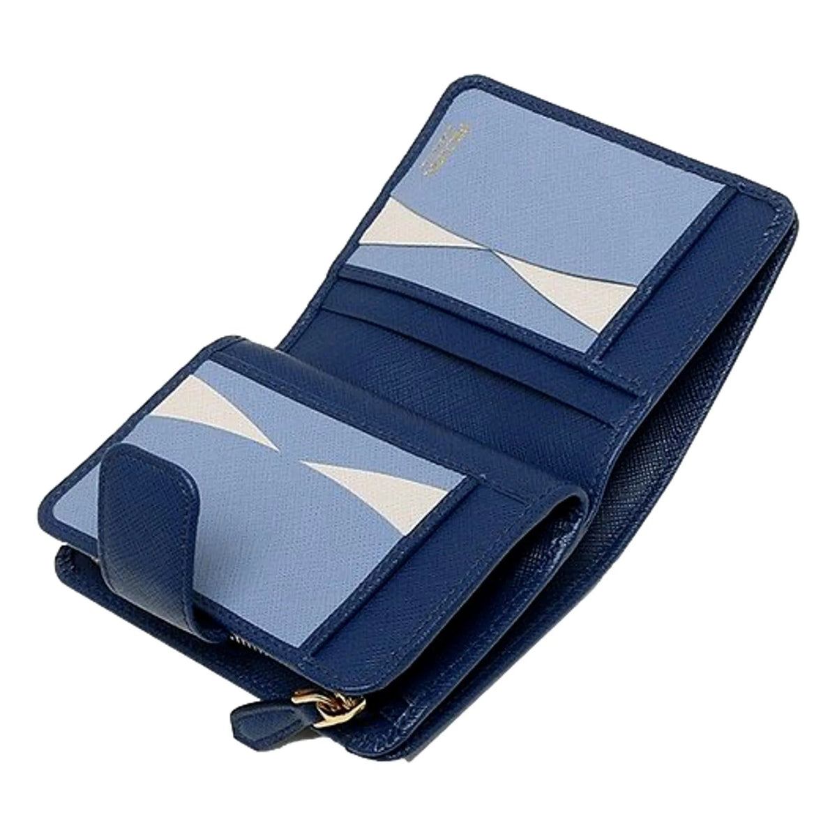 Prada Blue Multi - Colored Saffiano Wallet with Coin Pouch - Wallets - Clayton's Online Store