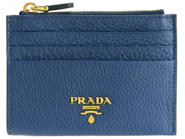 Prada Blue Saffiano Leather Card Holder - Wallets - Clayton's Online Store