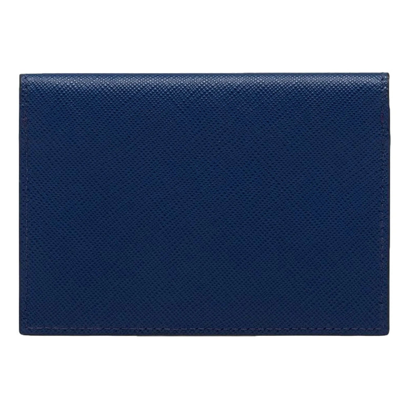 Prada Blue Saffiano Triangle Logo Card Holder Wallet - Wallets - Clayton's Online Store