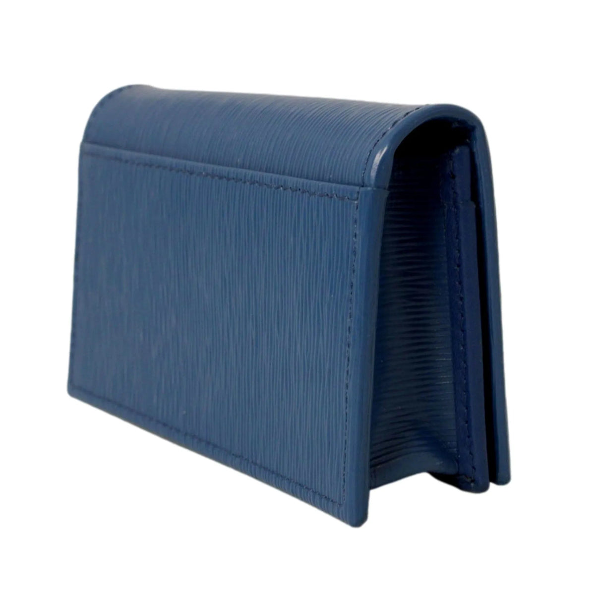 Prada Blue Vitello Move Leather Triangle Logo Card Case Wallet - Wallets - Clayton's Online Store