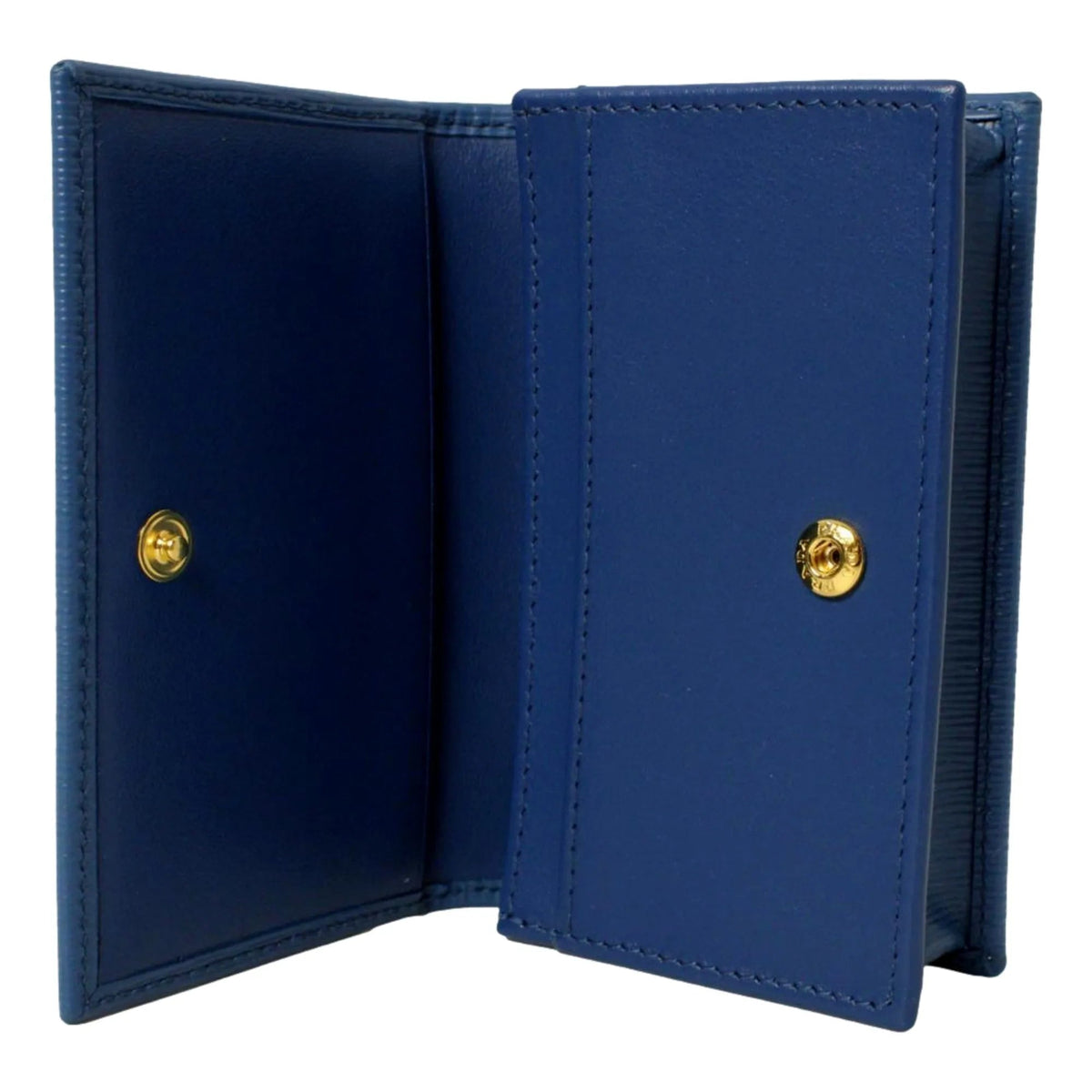 Prada Blue Vitello Move Leather Triangle Logo Card Case Wallet - Wallets - Clayton's Online Store