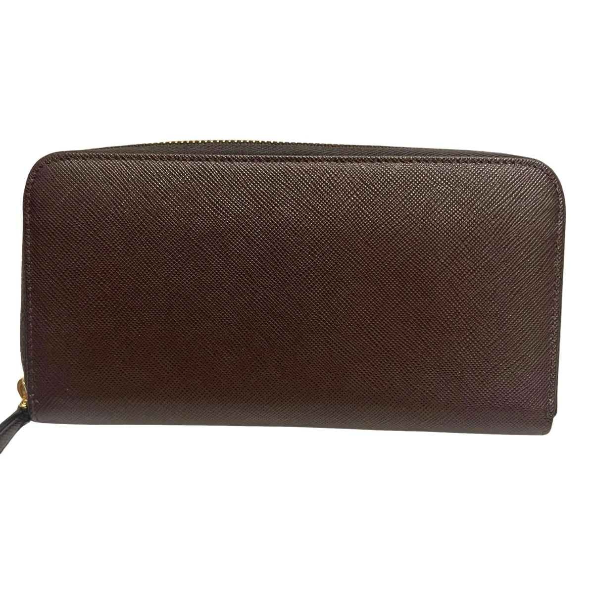 Prada Bruciato Brown Saffiano Leather Zip Around Continental Wallet - Wallets - Clayton's Online Store