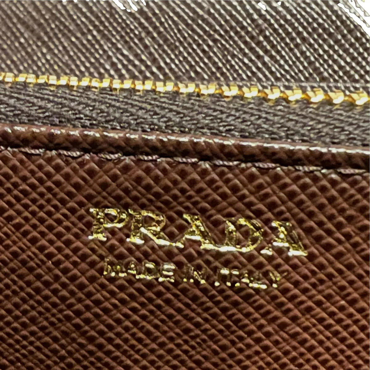 Prada Bruciato Brown Saffiano Leather Zip Around Continental Wallet - Wallets - Clayton's Online Store