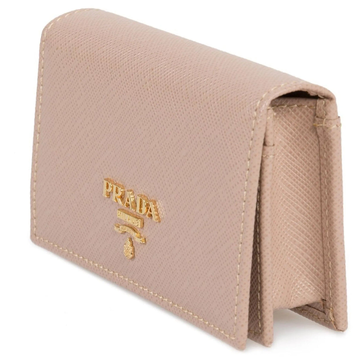 Prada Cammeo Beige Saffiano Leather Credit Card Holder Wallet - Wallets - Clayton's Online Store